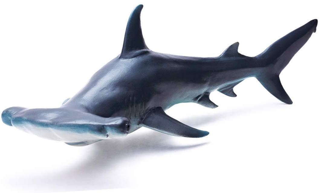 Gemini&Genius hammerhead shark toy for kids with soft rubber texture, ideal for water play.