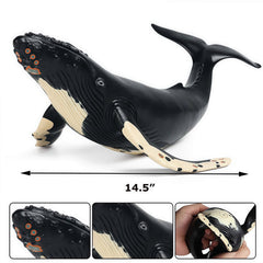 Gemini&Genius soft rubber whale toy, textured skin, perfect for safe water play.