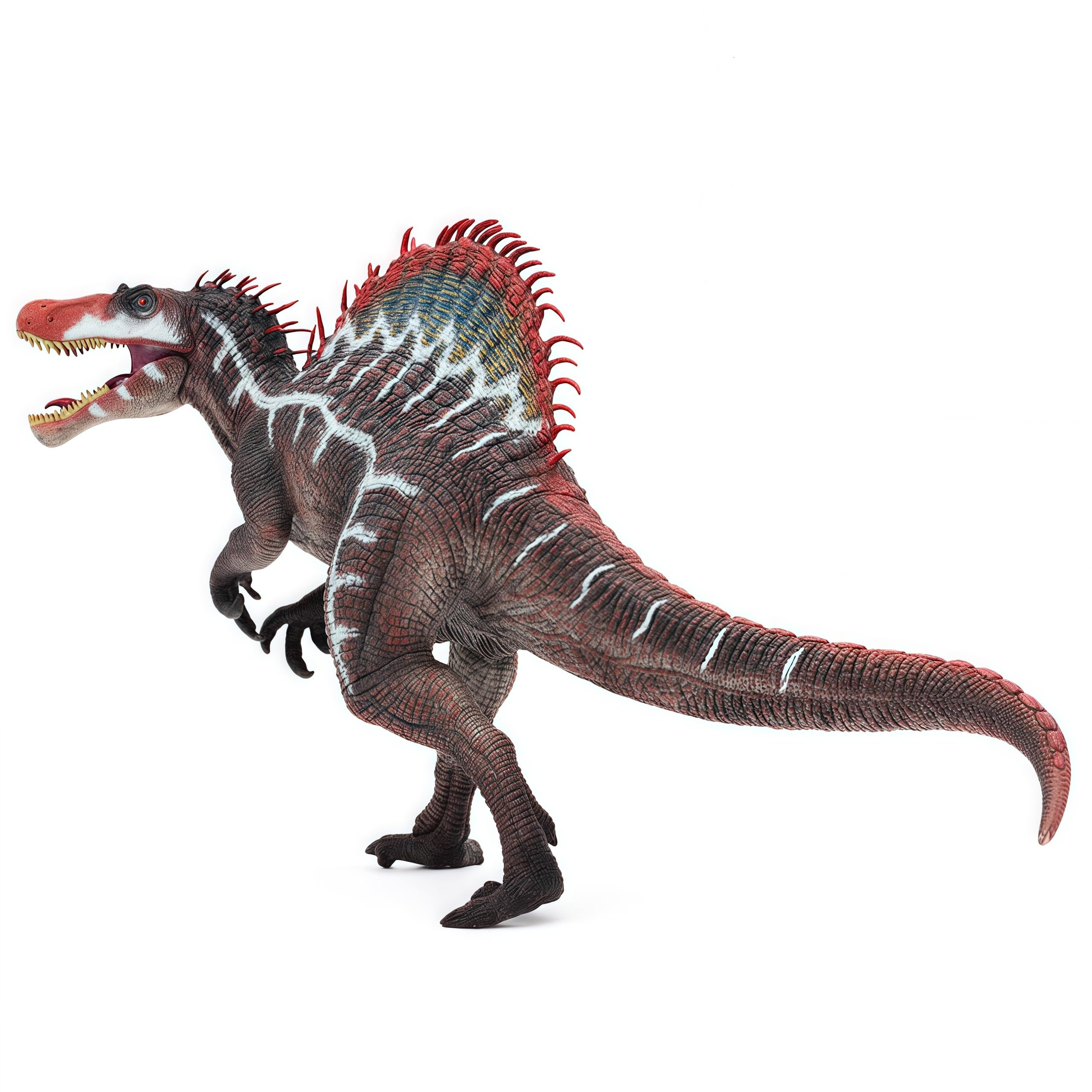 Gemini&Genius Spinosaurus long sail back detail evokes prehistoric scenery.