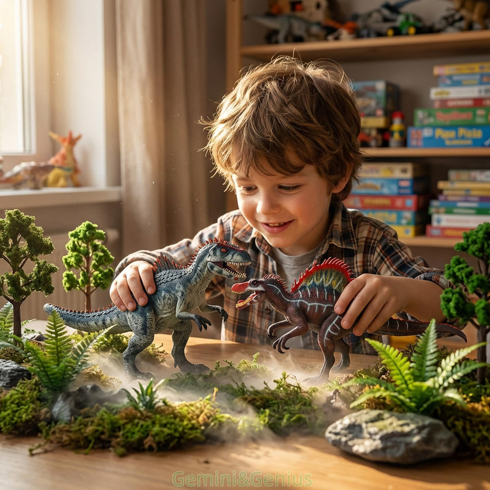 Gemini&Genius Spinosaurus educational toy sparks curiosity about dinosaurs.