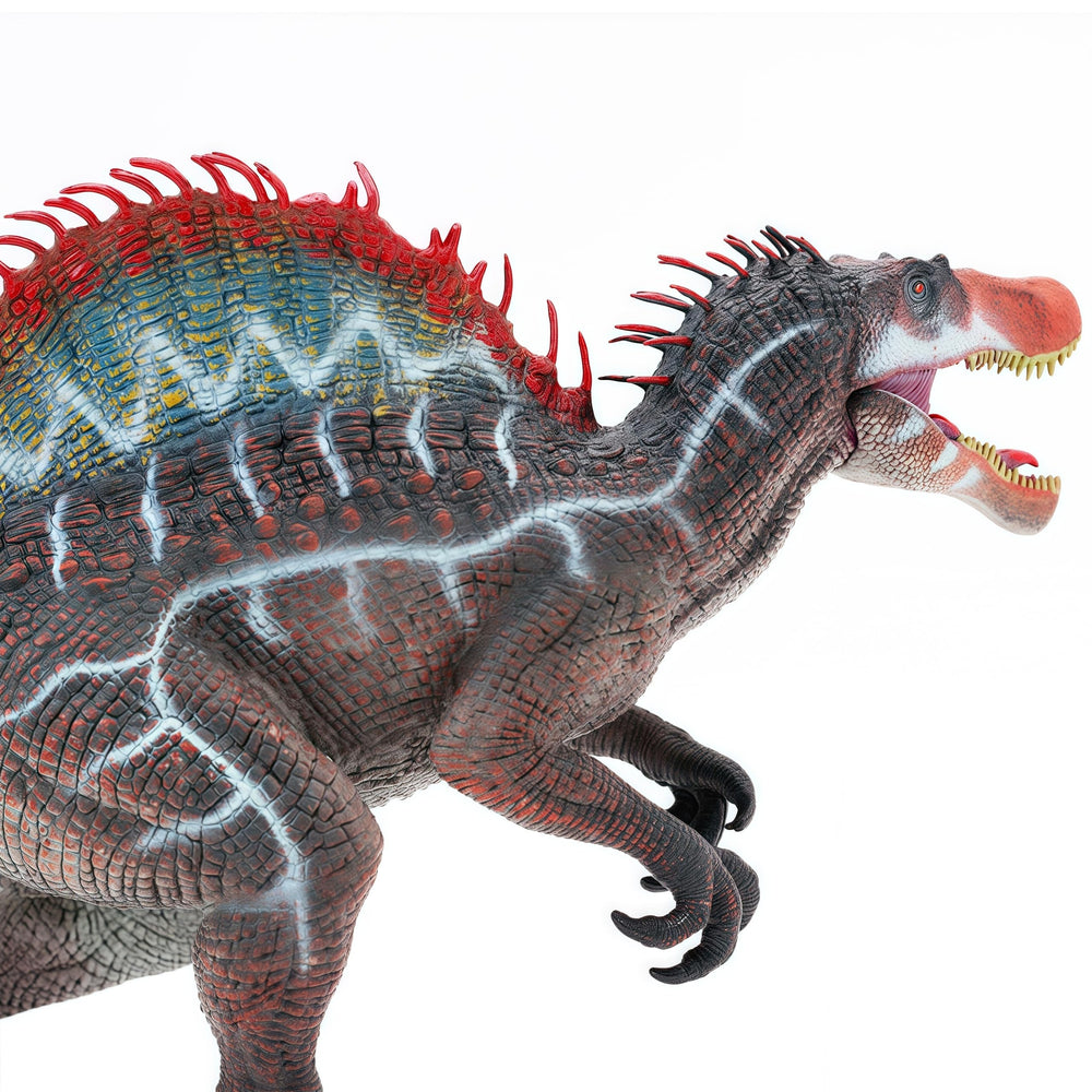 Gemini&Genius Spinosaurus side-view display aids storytelling and classroom-style exploration.