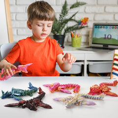 GemmiCho 11-inch dragon with wings fits neatly on desks.