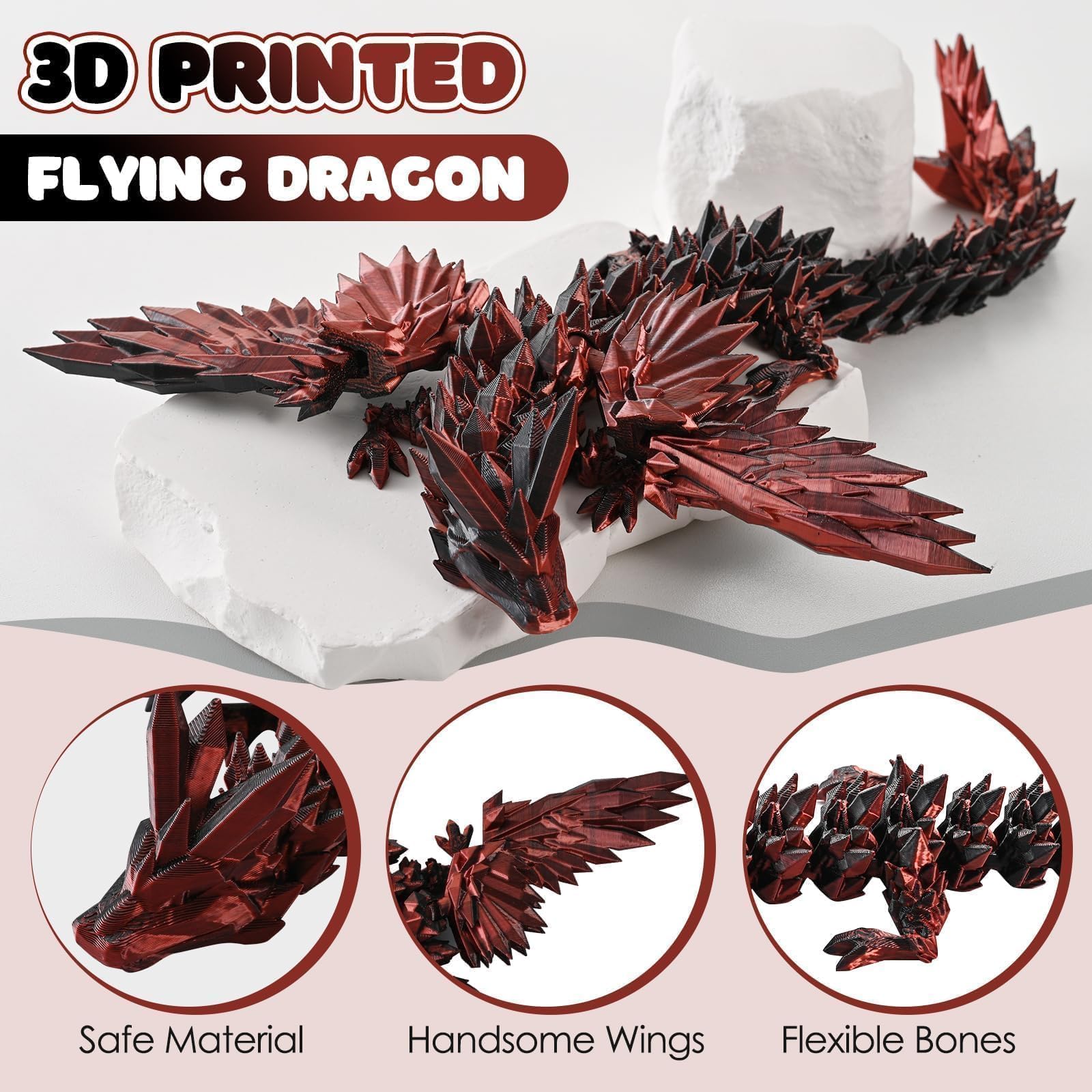 GemmiCho dragon's movable joints offer tactile engagement during idle moments.
