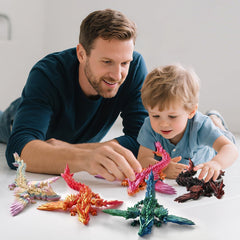 GemmiCho 3D printed dragon features lifelike textures for display and collectability.