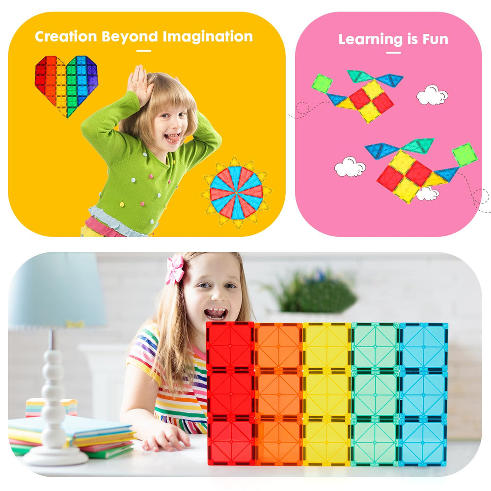 Gemmicc magnetic tiles assembly view demonstrates versatile construction and creativity