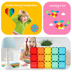 Gemmicc magnetic tiles assembly view demonstrates versatile construction and creativity