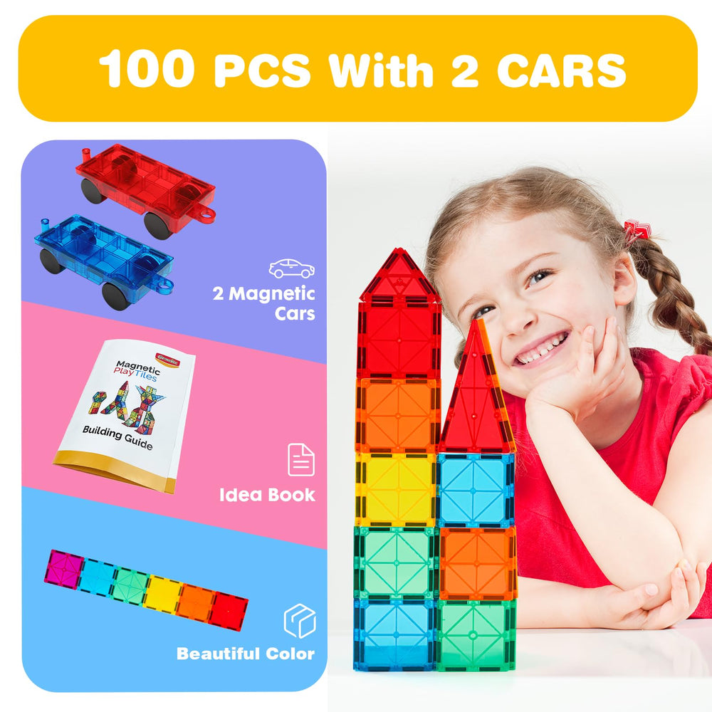Gemmicc magnetic cars included for imaginative play