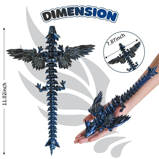 Gemmicho 11-inch dragon ornament highlighting lifelike textures for shelf decor