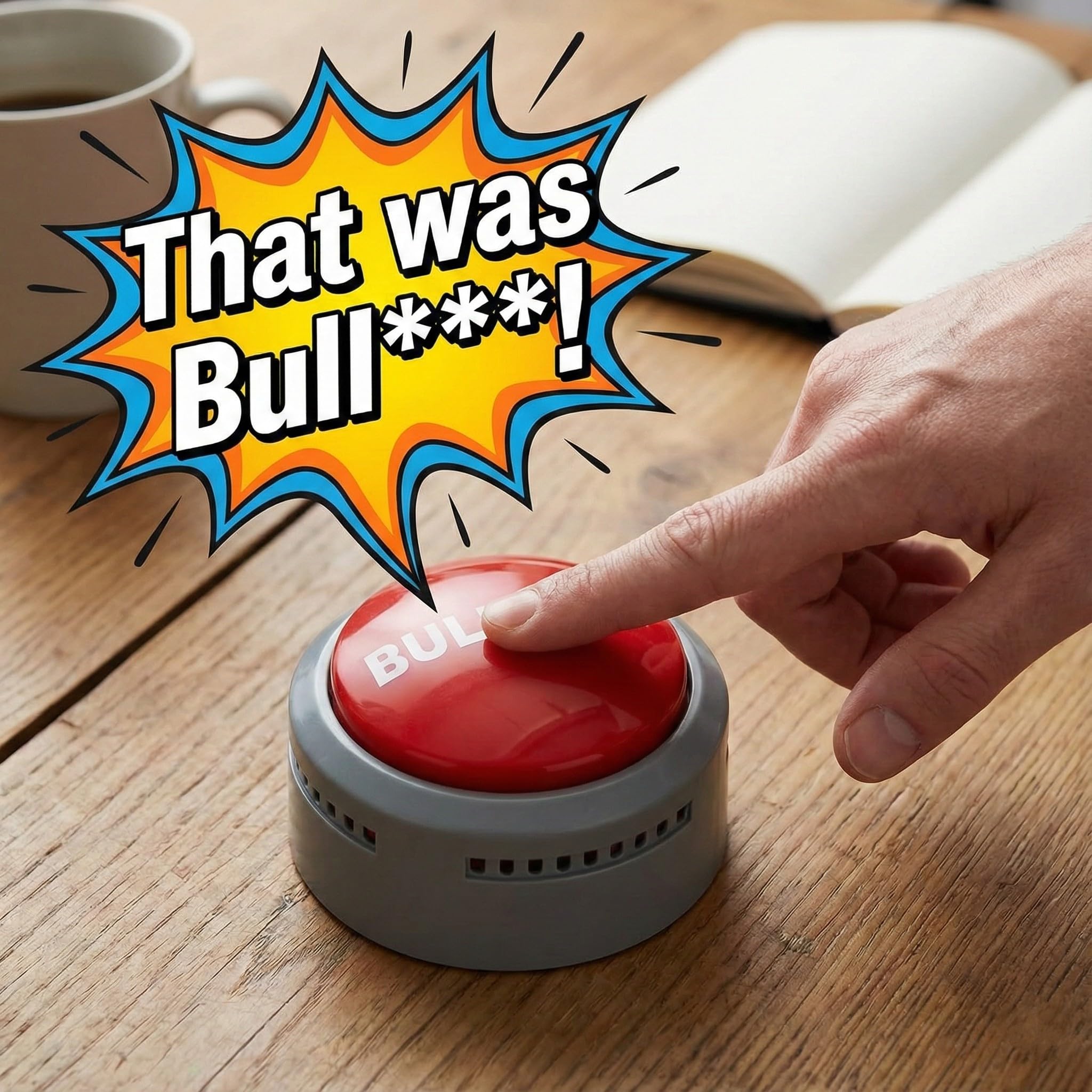 Gemmy Bullshit Button flashing lights emphasize moments when you call out nonsense.