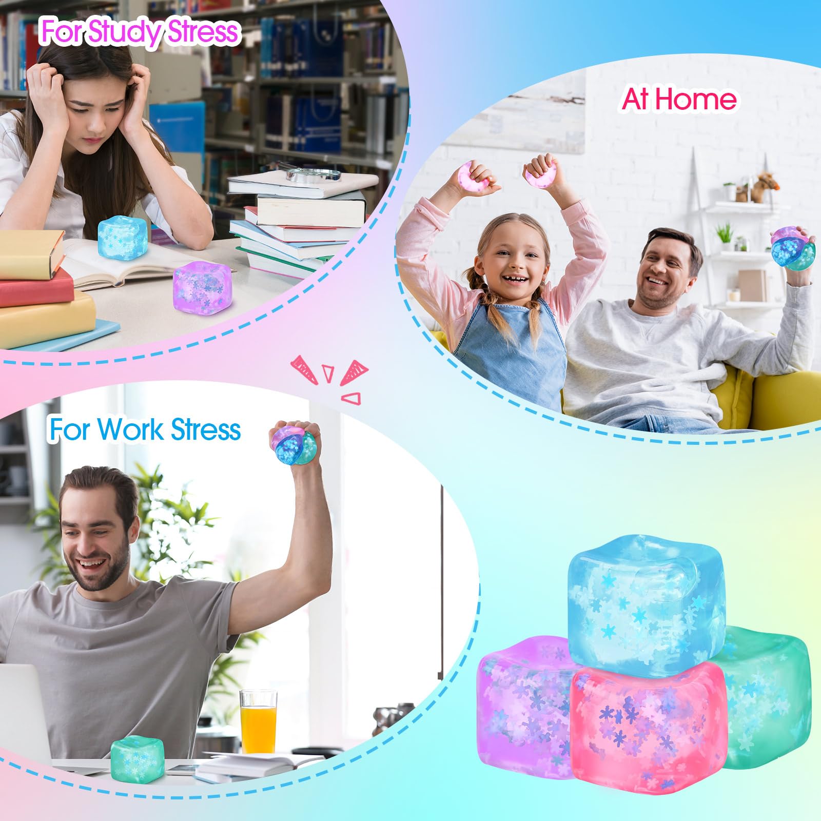 Gemscream 12-pack box of ice cube toys for gifting