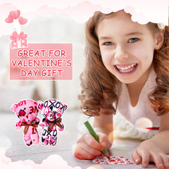 Gemscream 36-pack Valentine bears and cards shown together as a gift-ready set
