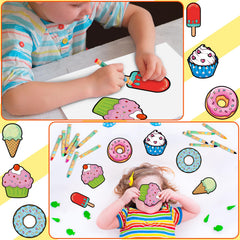 Gemscream 24 color crayons included for easy coloring sessions