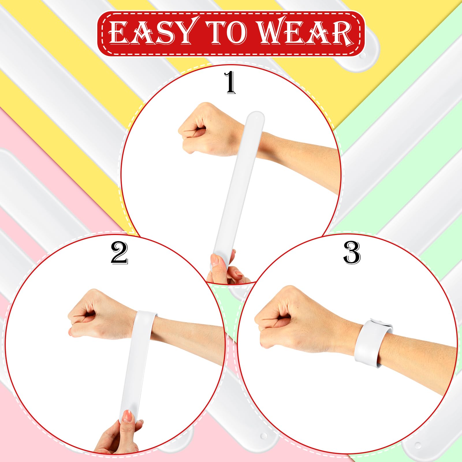 Gemscream easy-wear silicone slap bracelet fits any wrist size