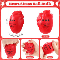 Gemscream foam red heart stress ball for mindful squeezing and focus