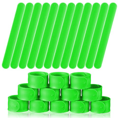Gemscream green silicone slap bracelet pack ideal for DIY crafting and sharing.