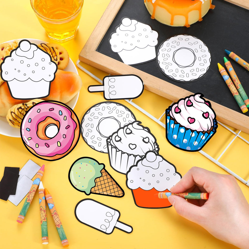 Gemscream ice cream magnet card stock for coloring and decorating at home