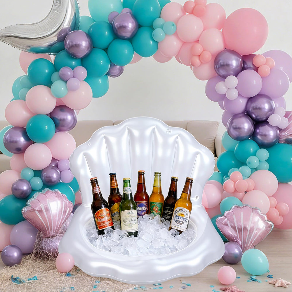 Gemscream mermaid cooler with shell design enhances pool party vibes while keeping drinks cold