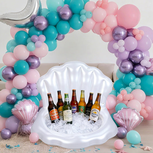 Gemscream mermaid cooler with shell design enhances pool party vibes while keeping drinks cold