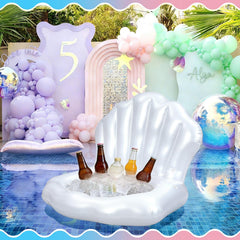 Gemscream mermaid ocean-themed decor doubles as a functional beverage cooler