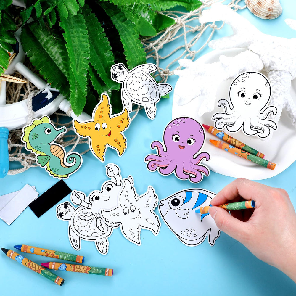 Gemscream Ocean Animals Magnets coloring activity to inspire creativity and learning.