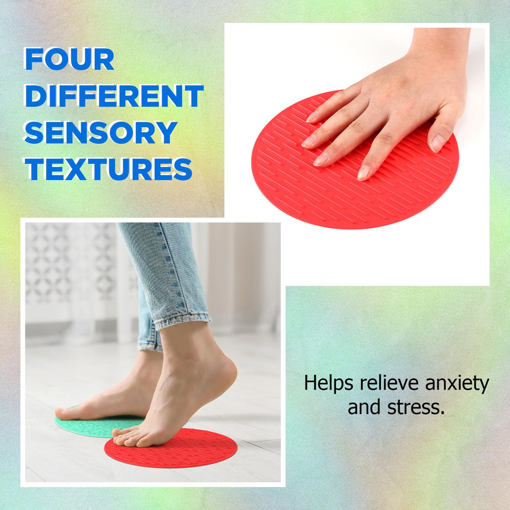 Gemscream green-texture mat offers soothing tactile variety for home use.