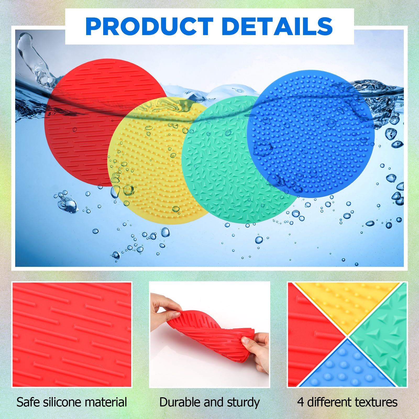 Gemscream yellow-texture mat encourages playful focus and fine motor exploration.