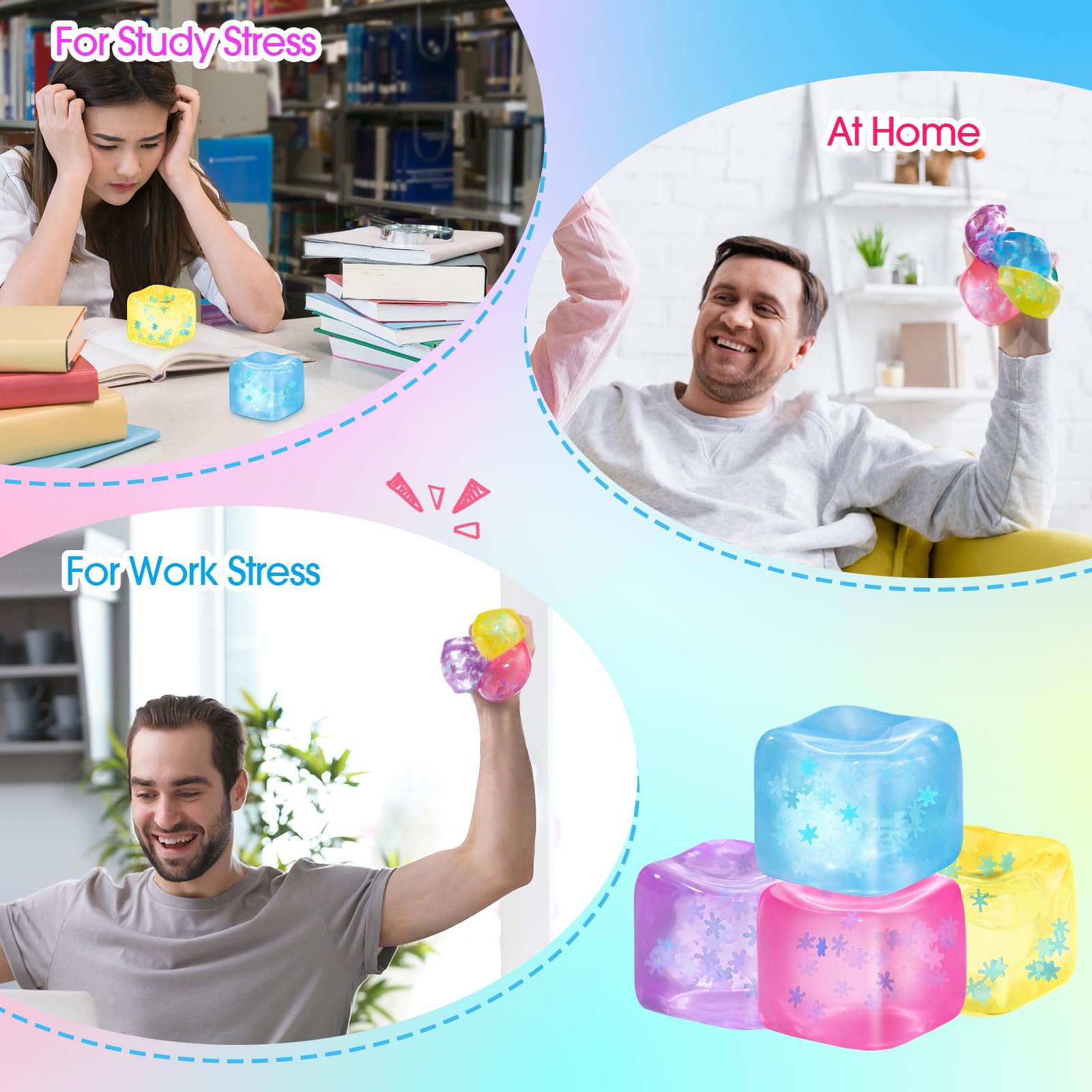 Gemscream portable stress cubes for travel and on‑the‑go calm