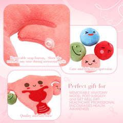 Gemscream uterus plush as a get-well gift that brightens recovery moments.