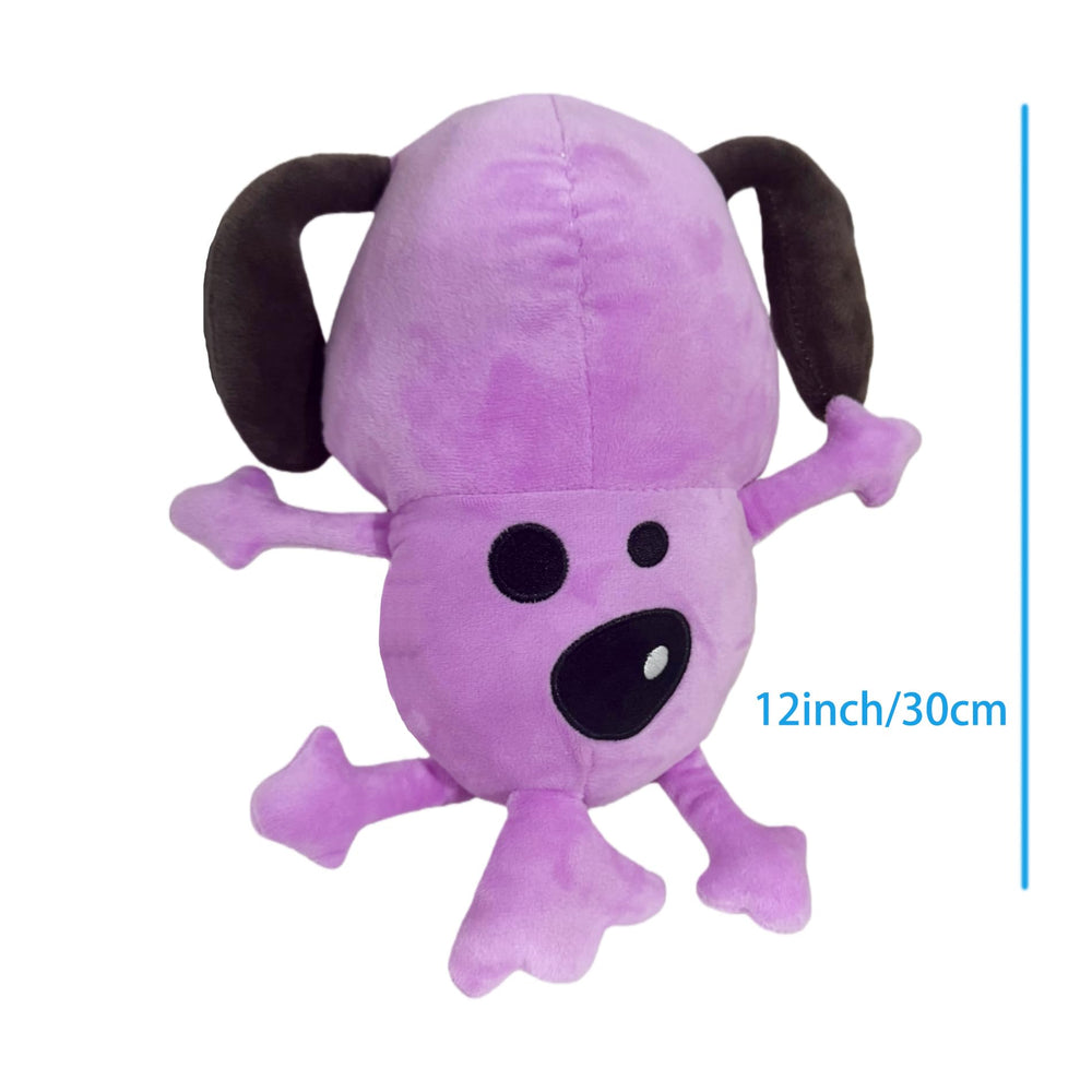 Generic 12 inch plush dog soft-fabric closeup, premium material feel