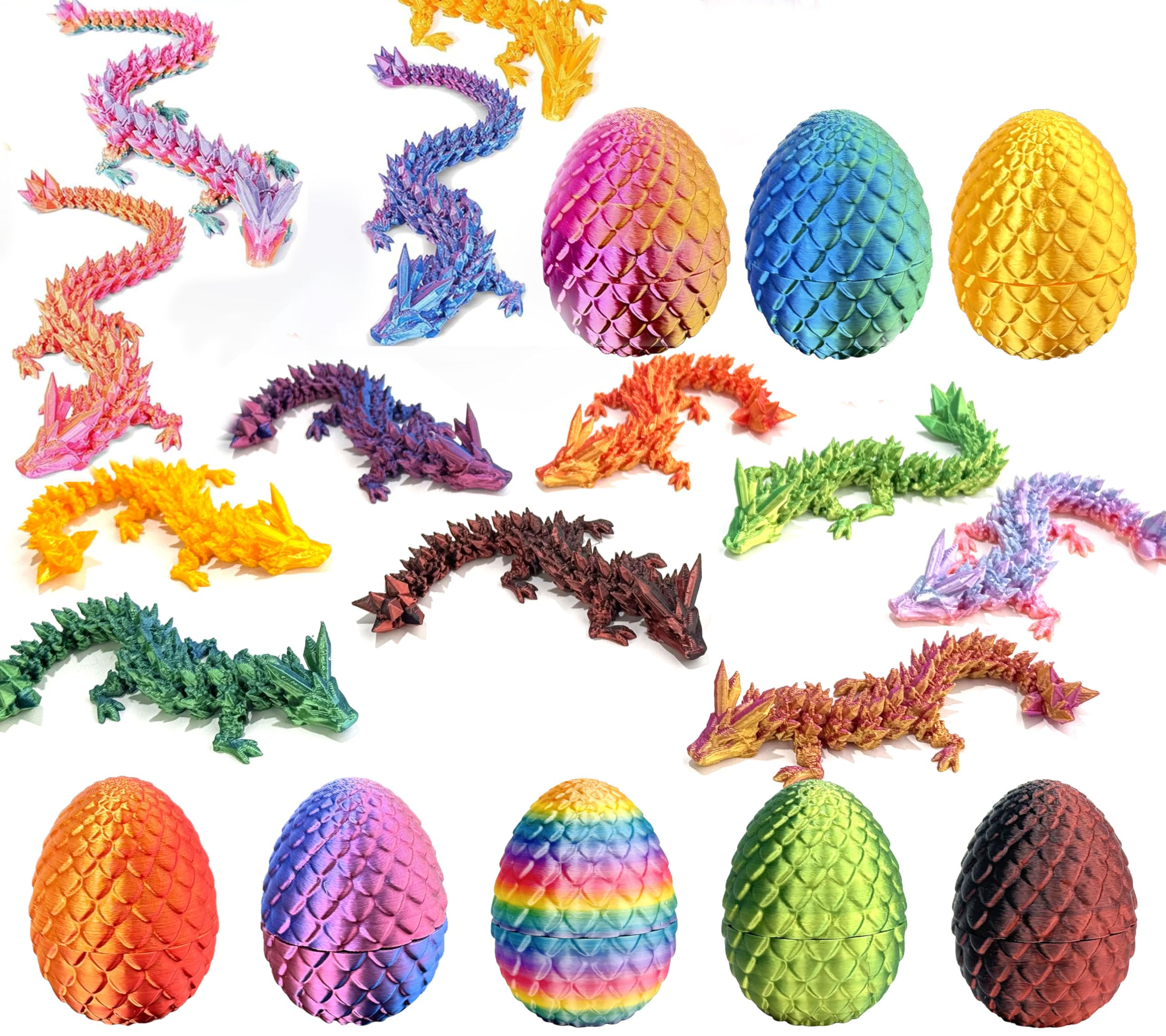 Generic 8pc dragon egg mystery pack—colorful eggs revealing unique dragons for creative play.