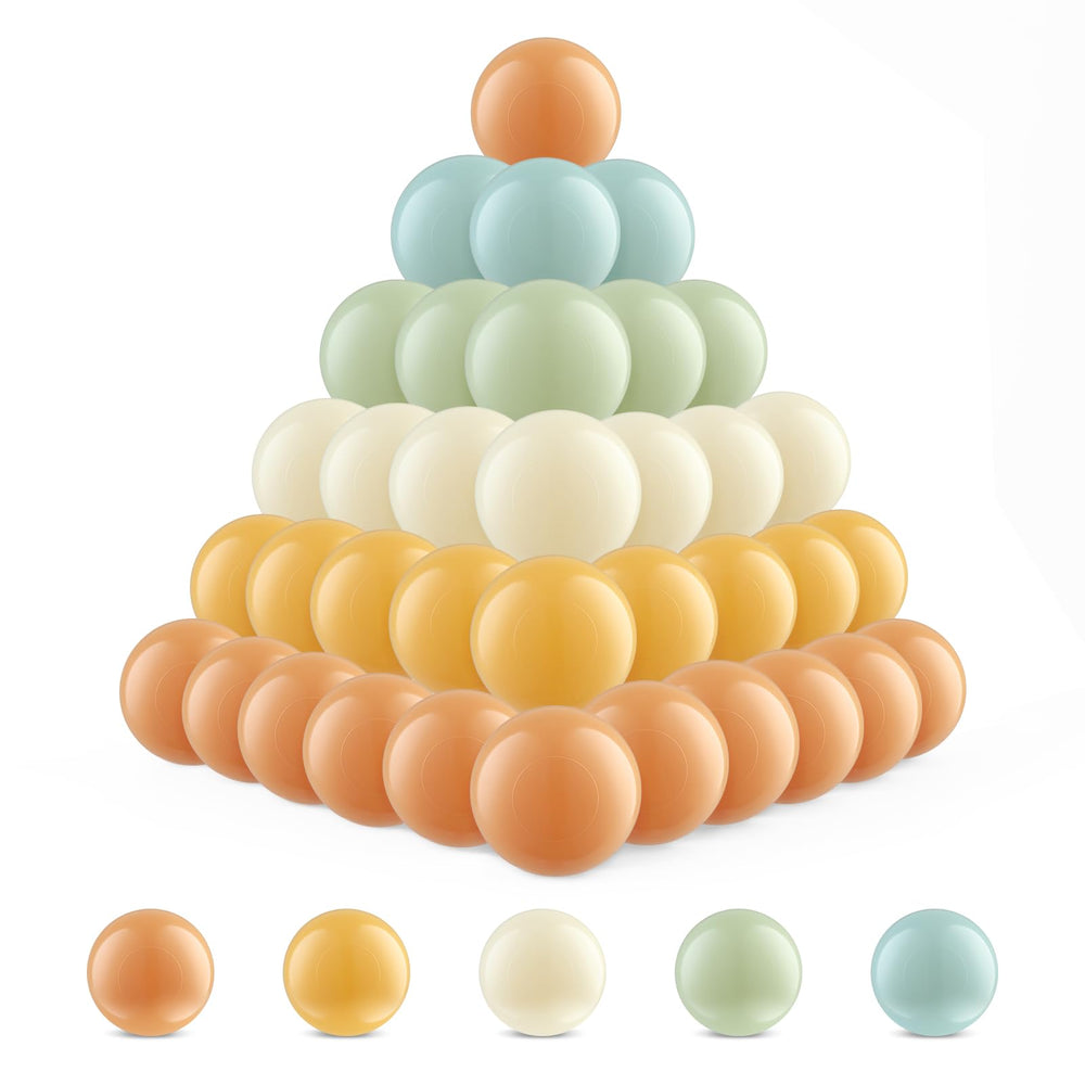 Generic Ball Pit Balls in orange and teal close-up for vibrant playtime and easy cleanup.