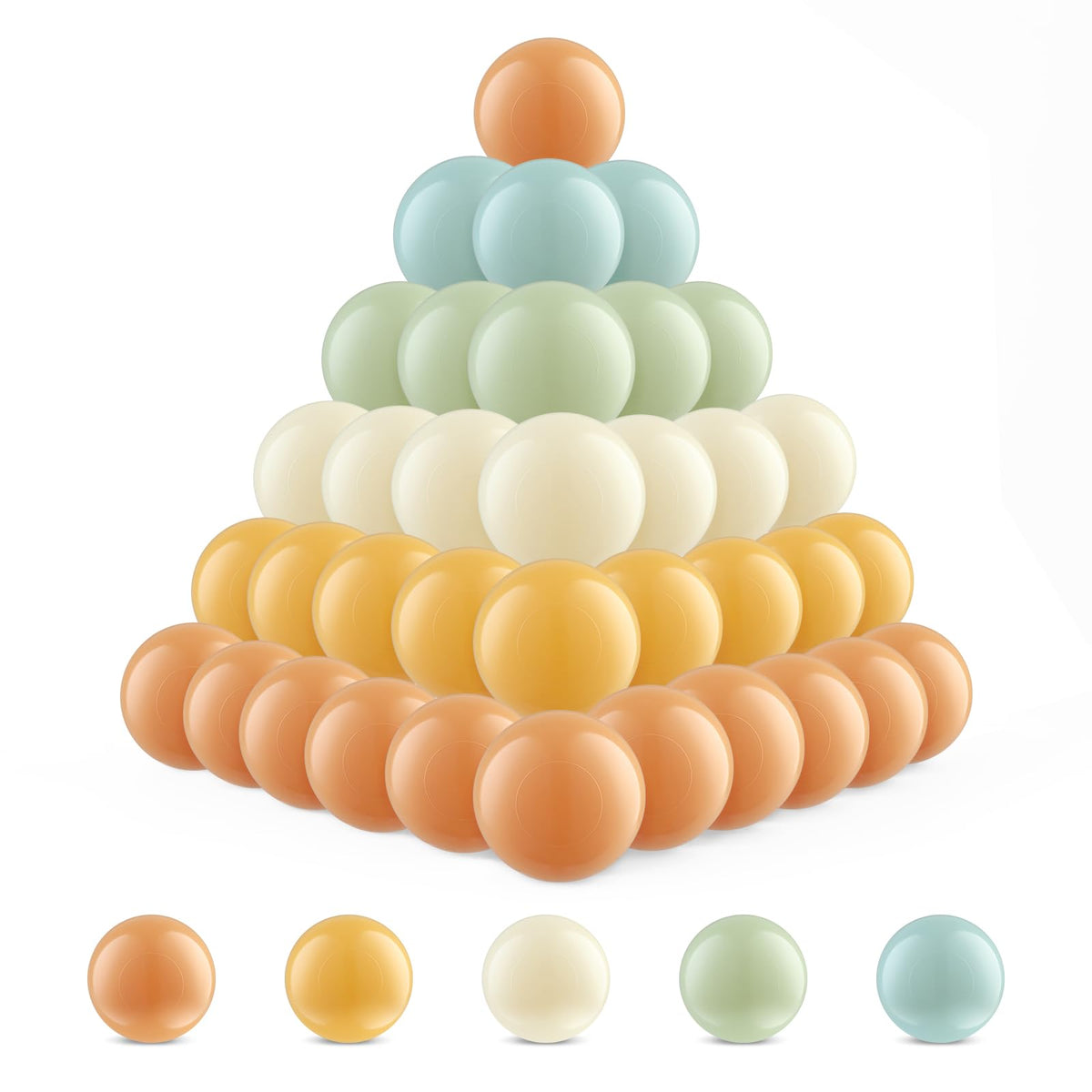 Generic Ball Pit Balls in orange and teal close-up for vibrant playtime and easy cleanup.
