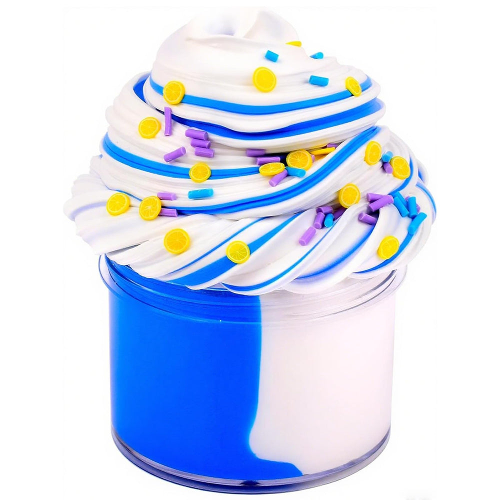 Generic blue slime 200ml container for mess-free play and classroom prizes.