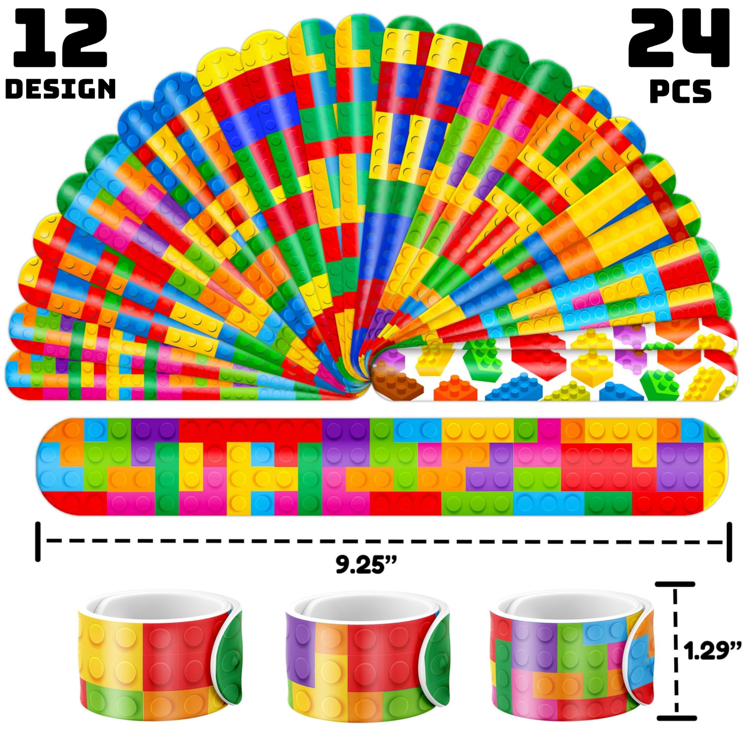 Generic Building Block Party Favors tattoos flames design as quick rewards at parties.