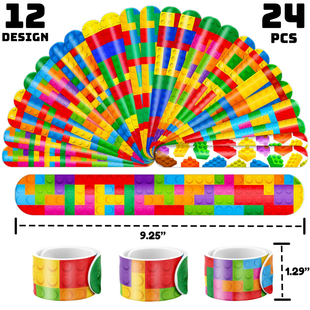 Generic Building Block Party Favors tattoos flames design as quick rewards at parties.