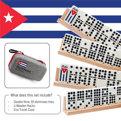 Generic Cuban Dominoes flag-engraved tiles showcase Cuban heritage in a durable set.