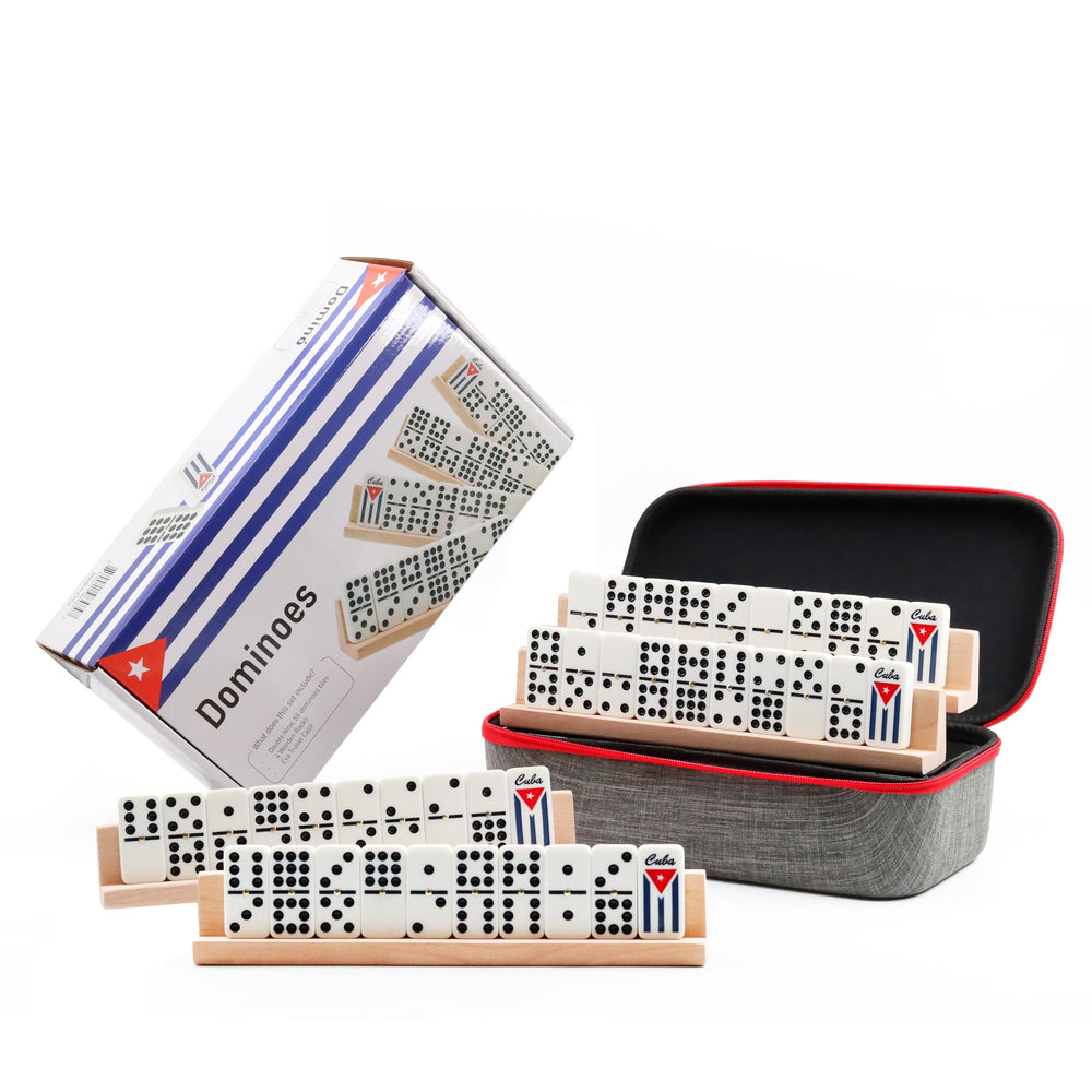 Generic Cuban Dominoes wooden-trays provide organized storage for on-the-go fun.