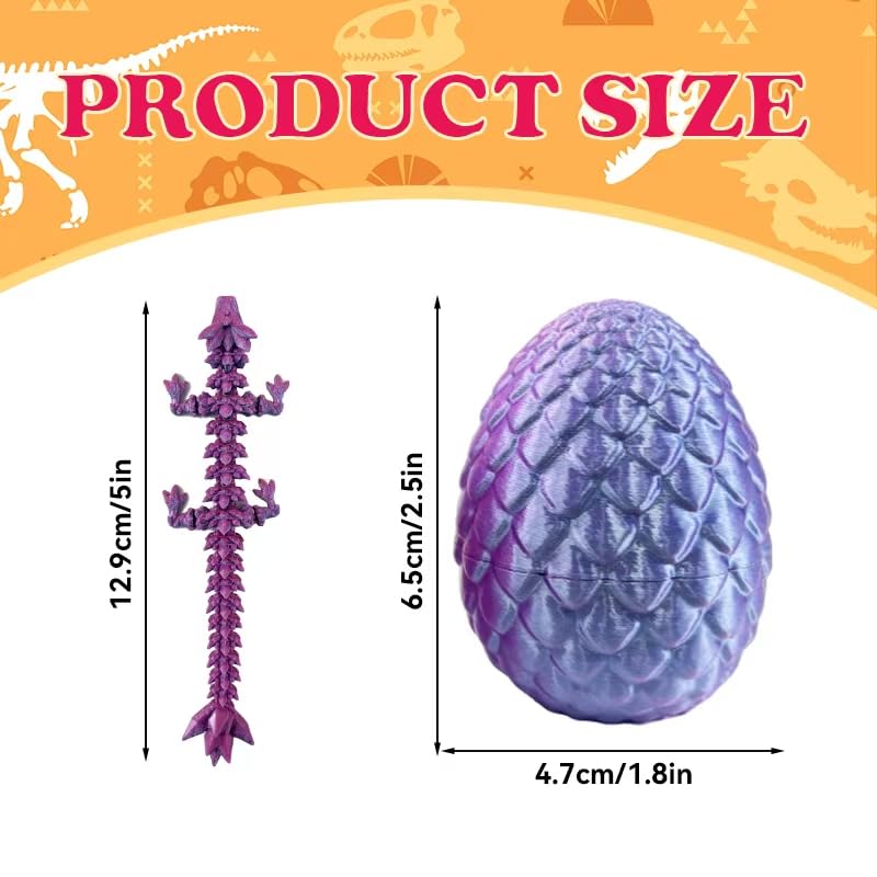 Generic Dragon Eggs articulated dragons front view for dynamic desk display