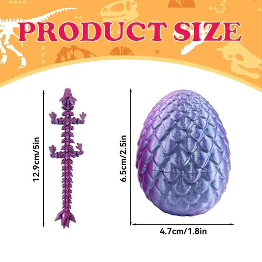 Generic Dragon Eggs articulated dragons front view for dynamic desk display