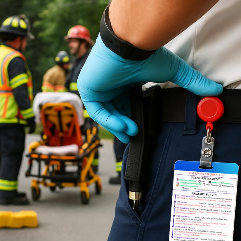 Generic EMT flashcards layout: PALS, APGAR, and stroke alerts on durable cards