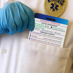 Generic EMT pocket guide with dual-sided cards: fast reference for SAMPLE/SBAR prompts