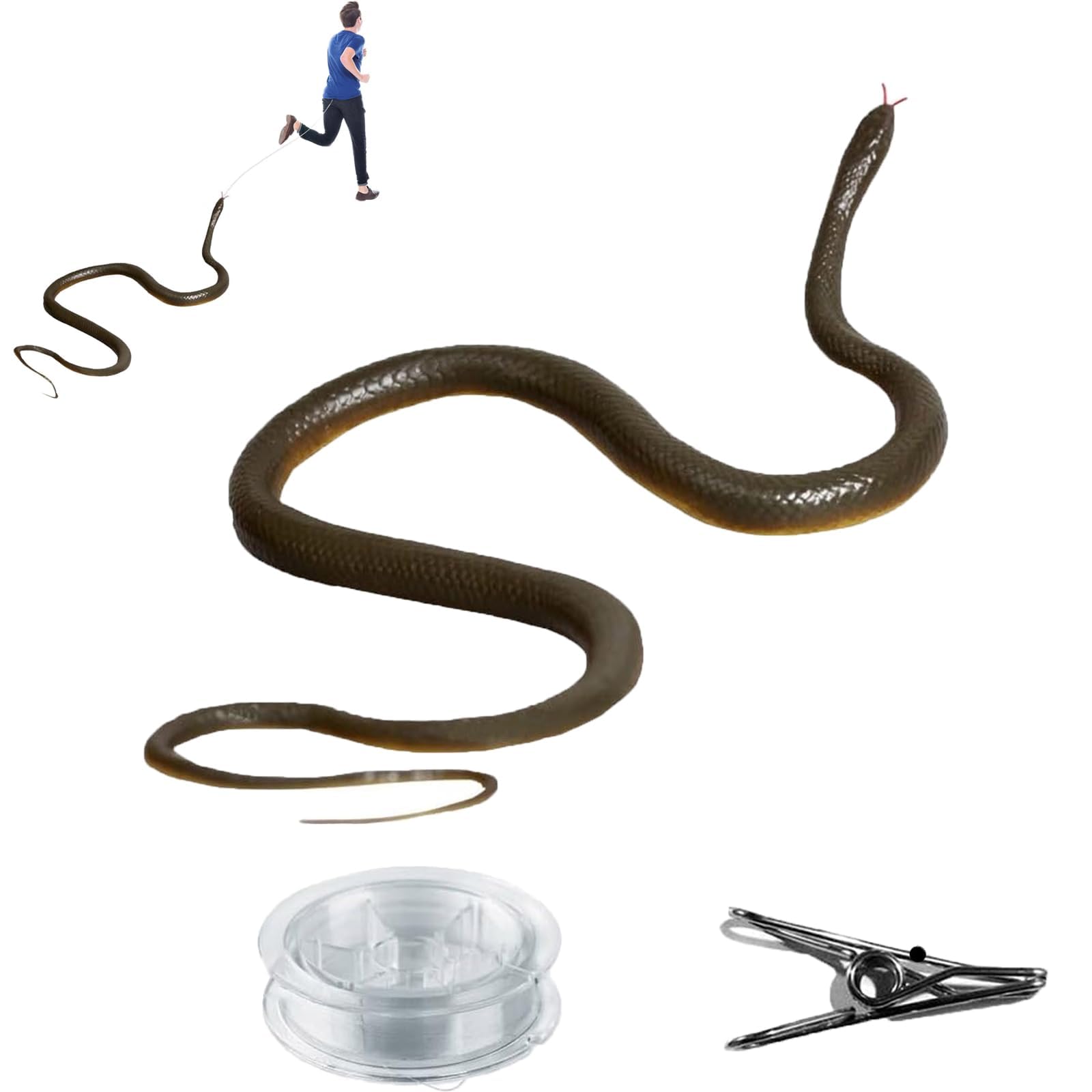Generic Fake Snake close-up showing realistic rubber texture for convincing pranks