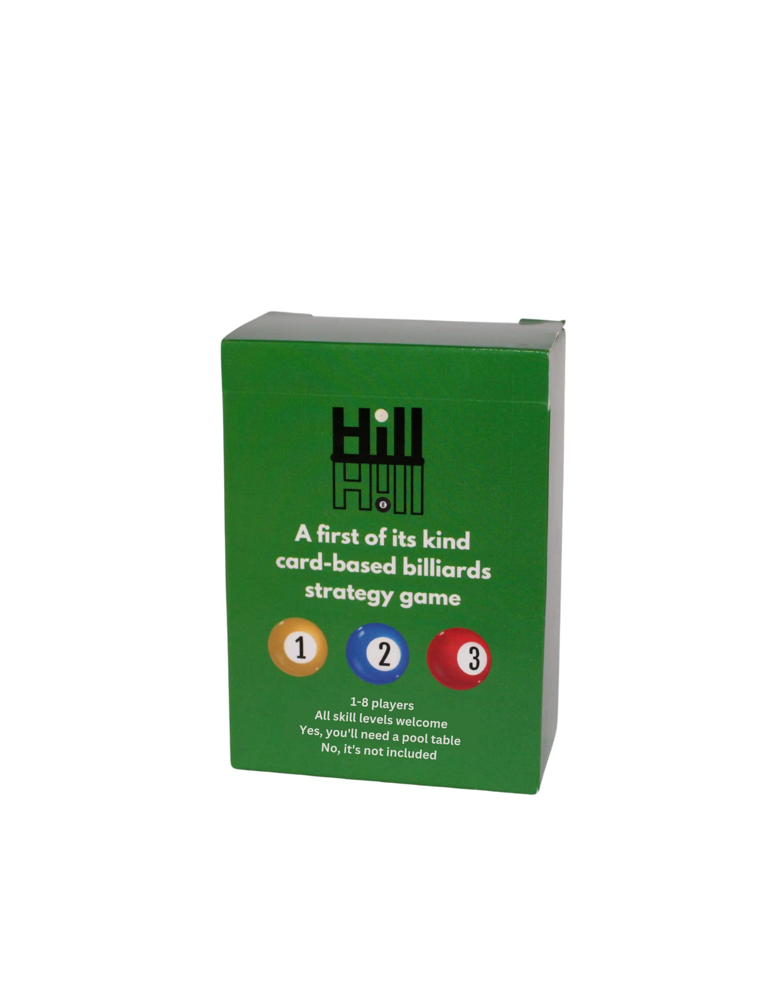 Generic Hill Hill card-billiards game cover showing strategic setup for practice.