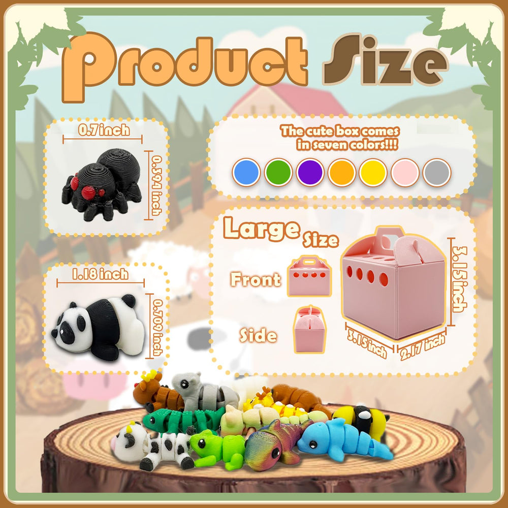 Generic mini animals bright colors and PLA material ensure vibrant, durable use.