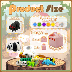 Generic mini animals bright colors and PLA material ensure vibrant, durable use.