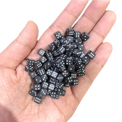 Generic mini dice solid black 5mm D6 for board games and classroom math