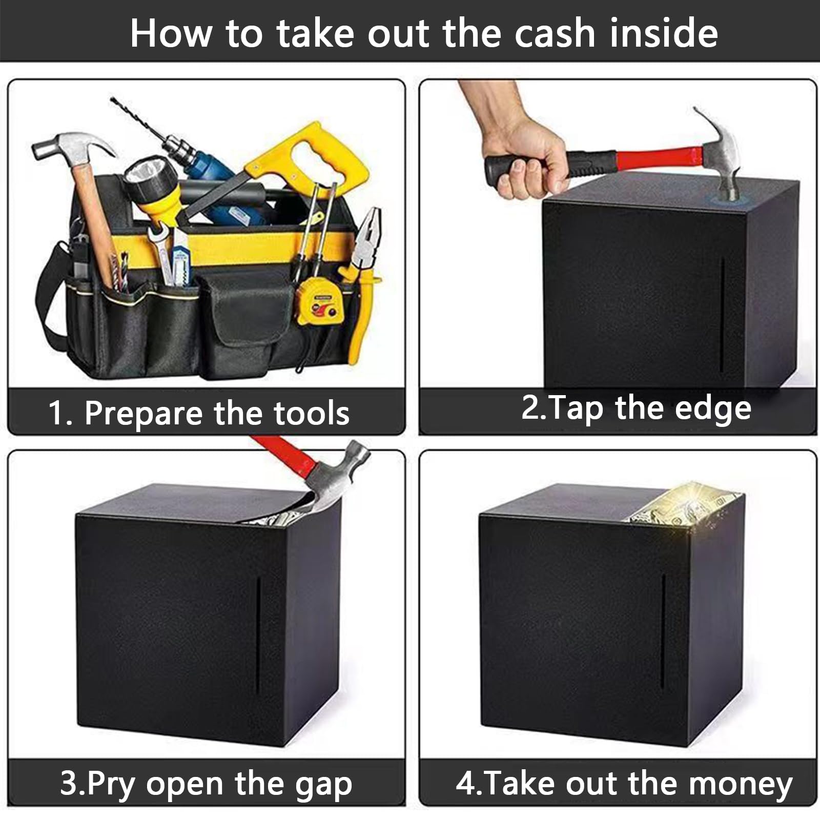 Generic Money Savings Box 3k target engraving visible motivates daily deposits.