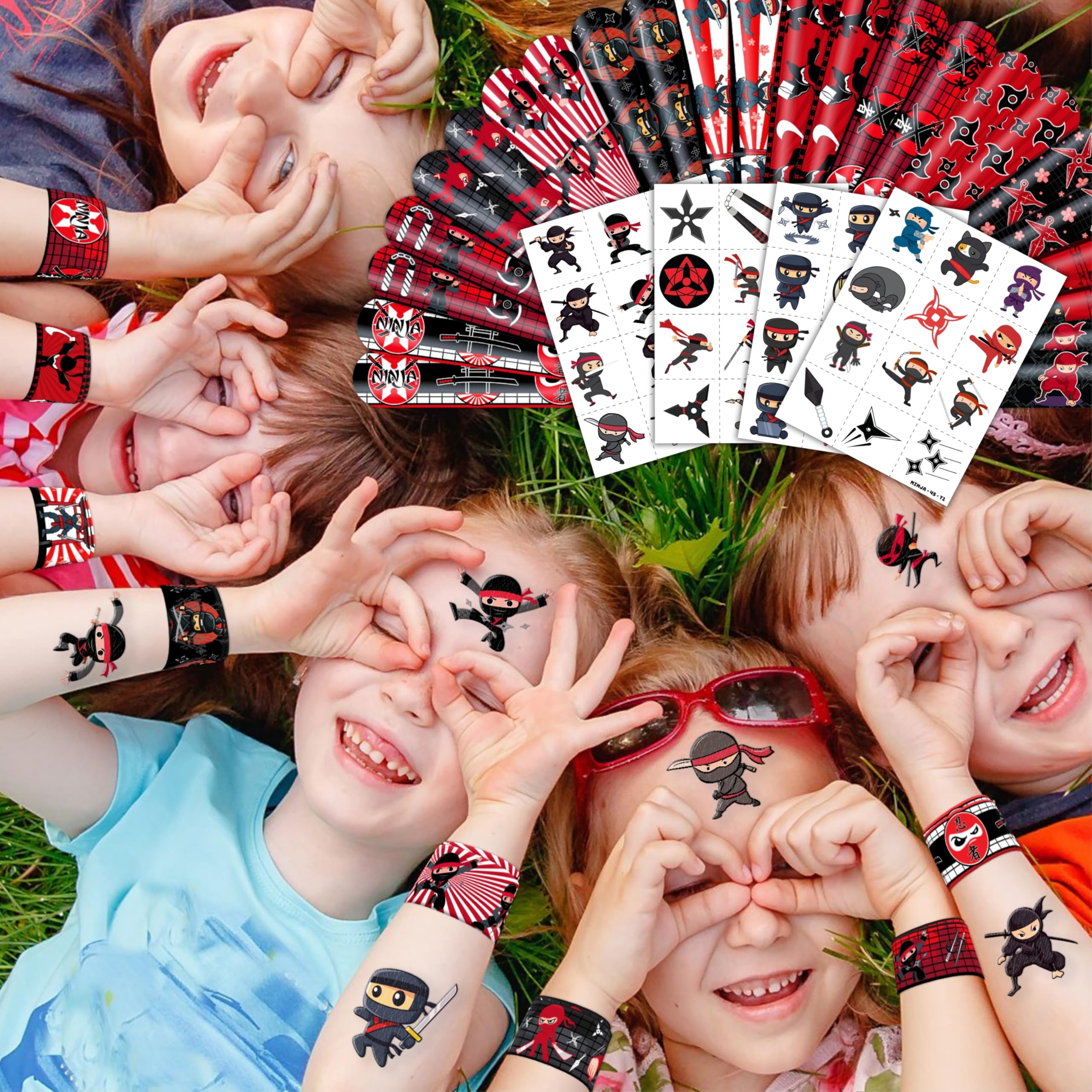 Generic Ninja kids party decoration bundle closeup demonstrates themed flair for celebrations.