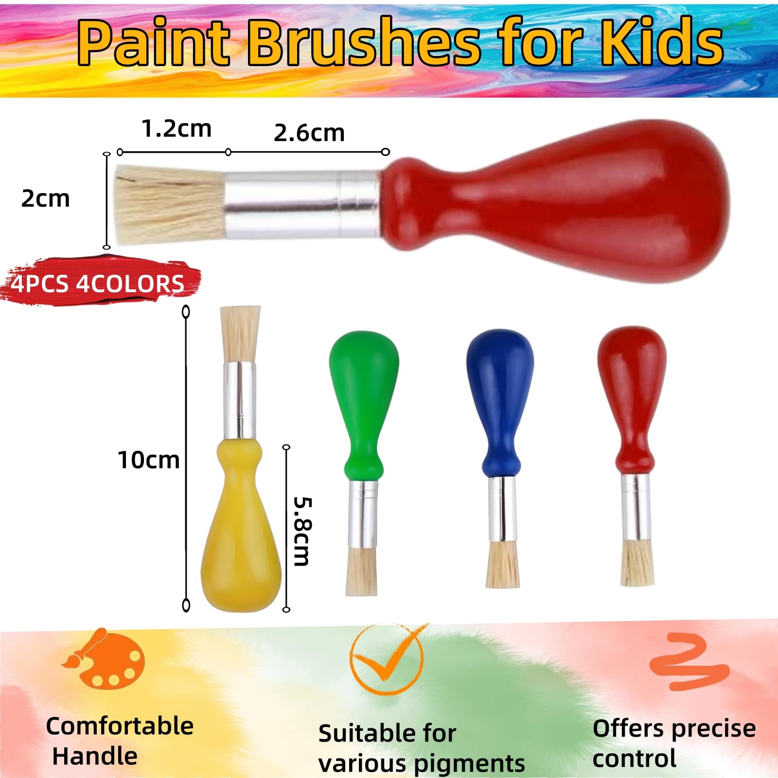 Generic paint brush with soft bristles for smooth color application.