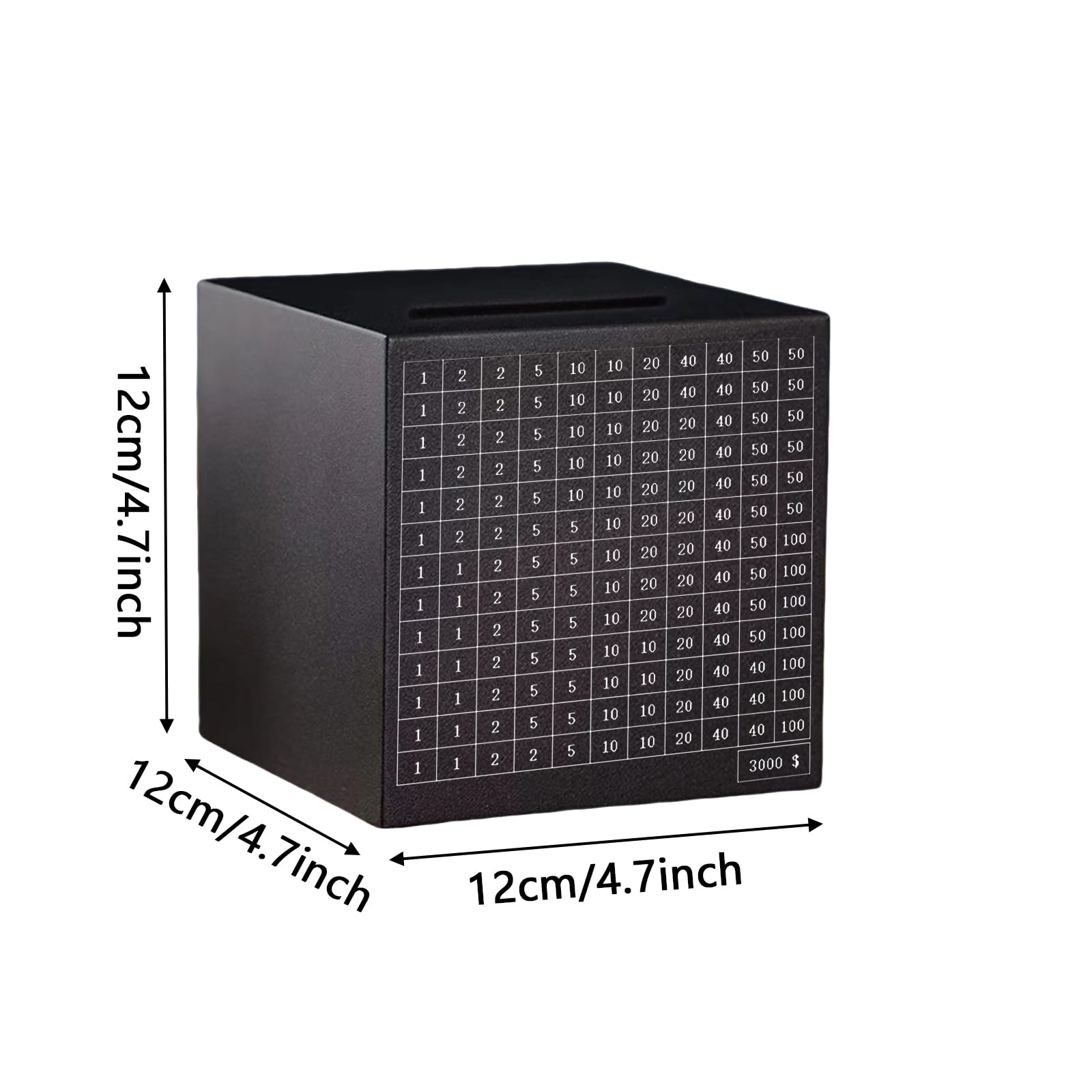 Generic Piggy Bank black stainless finish fits desks and cabinets.